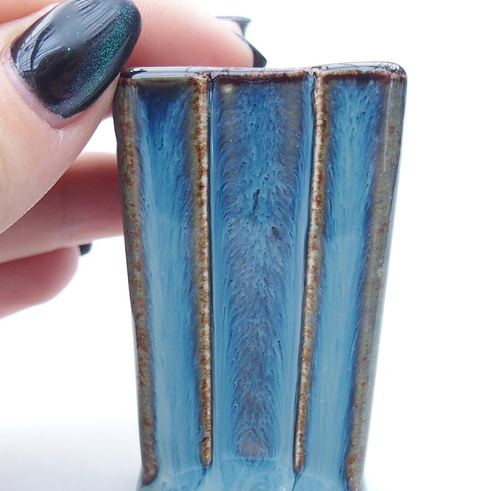 Mini-Bonsaischale 3,5 x 3,5 x 5,5 cm, Farbe blau