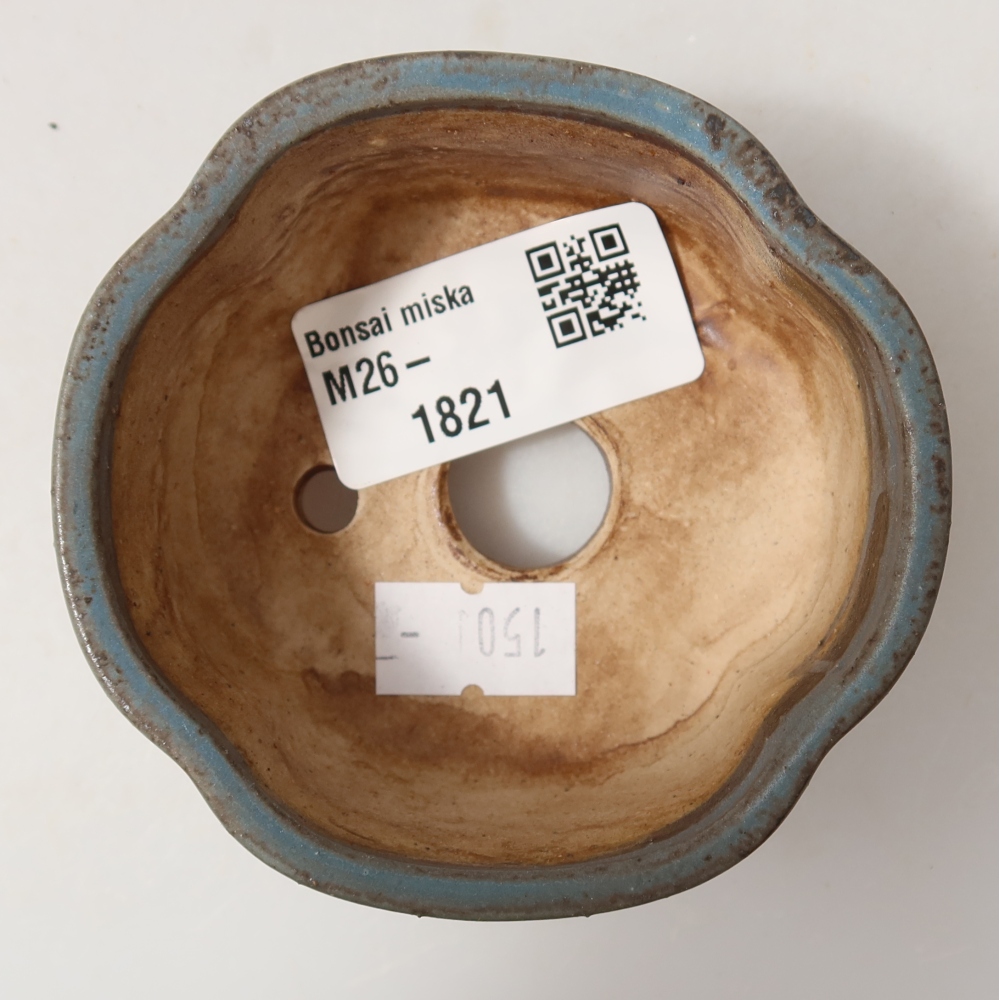 Keramik-Bonsai-Schale 8 x 7,5 x 3,5 cm, Farbe: Blau