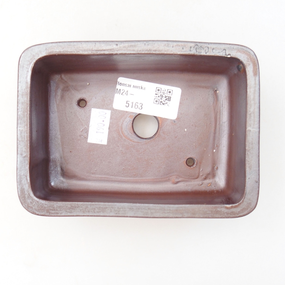 Keramik-Bonsaischale  13,5 x 9,5 x 4,5 cm, Farbe braun