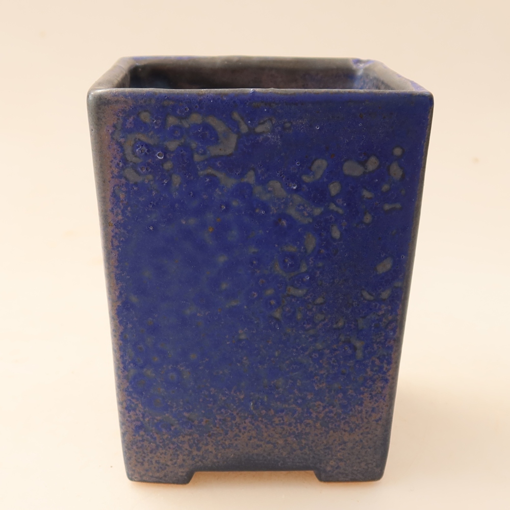 Keramik-Bonsai-Schale 7,5 x 7,5 x 10 cm, Farbe: Blau