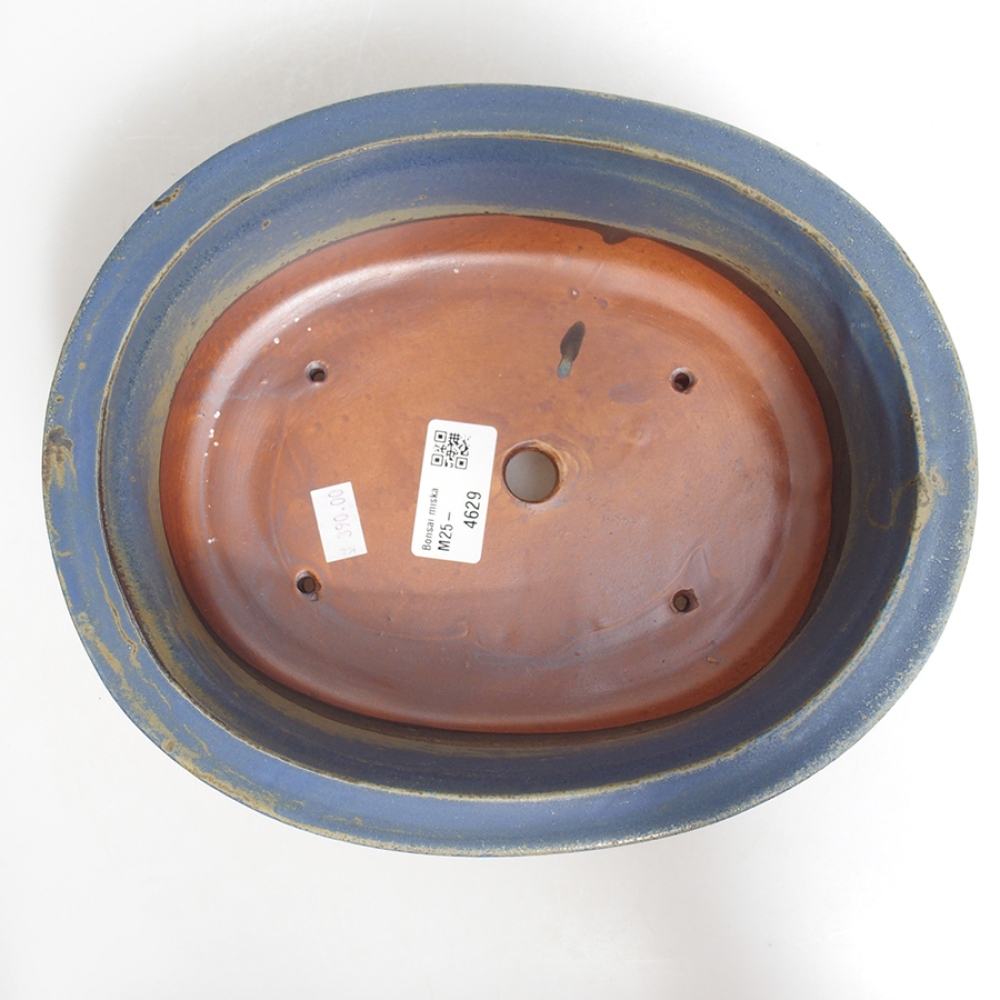 Keramik-Bonsaischale 23,5 x 19 x 7,5 cm, Farbe blau