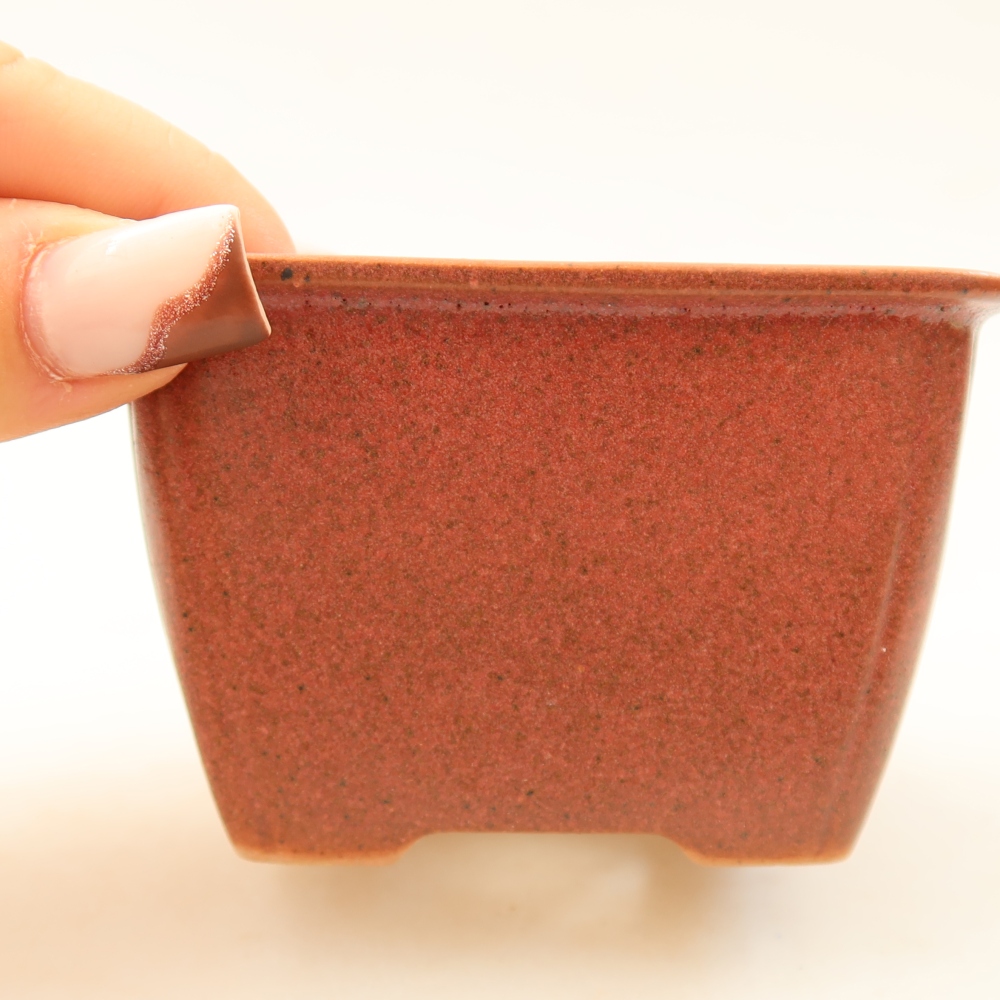 Bonsaischale aus Keramik 8,5 x 8,5 x 5,5 cm, rosa