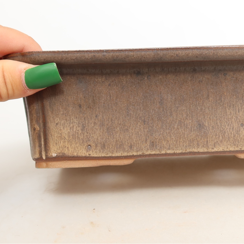 Keramikschale  20 x 15,5 x 5,5 cm, Farbe: braun