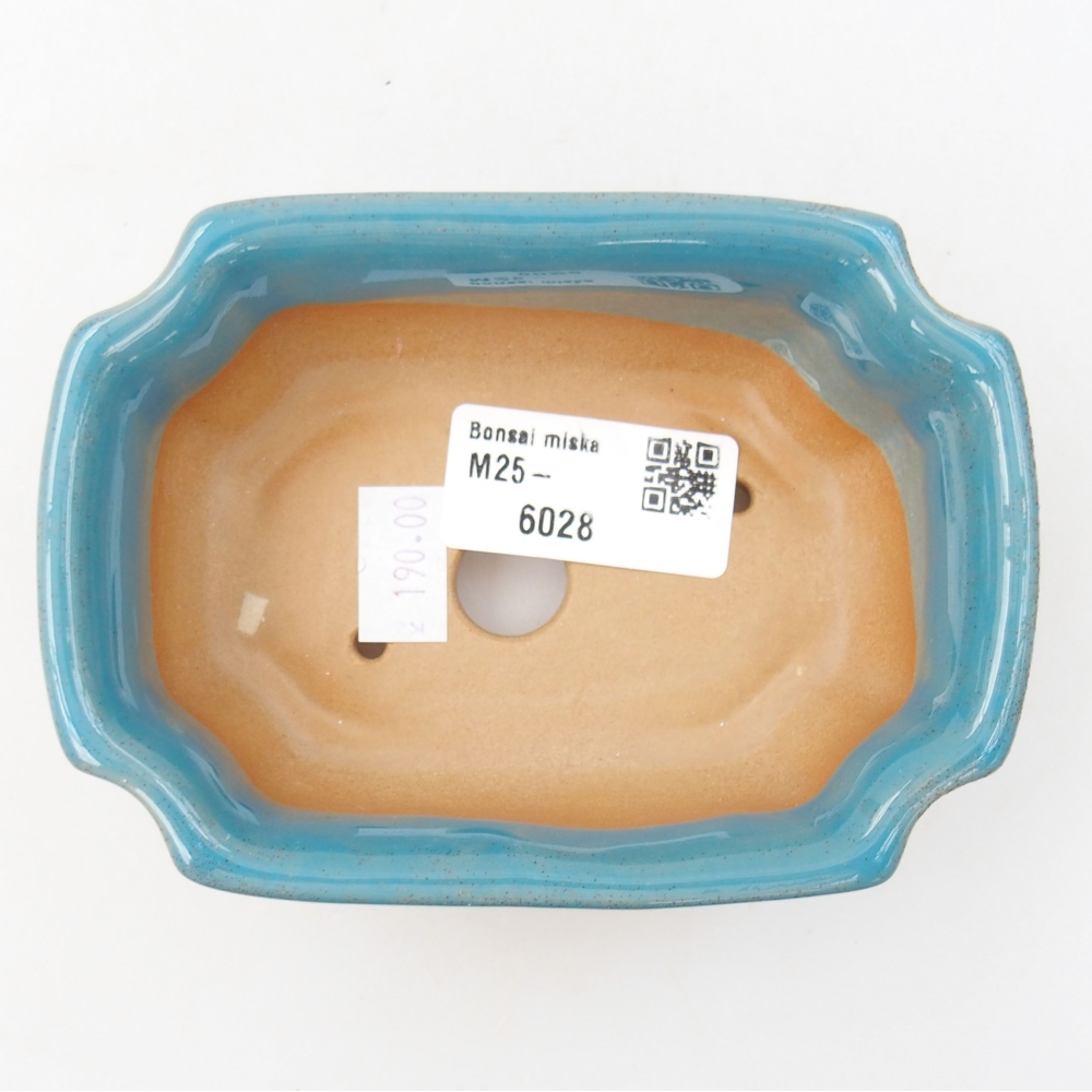 Keramik-Bonsaischale 12 x 9 x 4,5 cm, Farbe  blau
