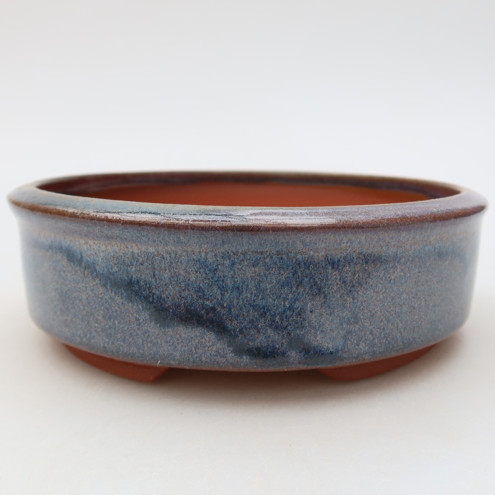 Keramik-Bonsai-Schale, 14,5 x 14,5 x 5 cm, Farbe: Blau
