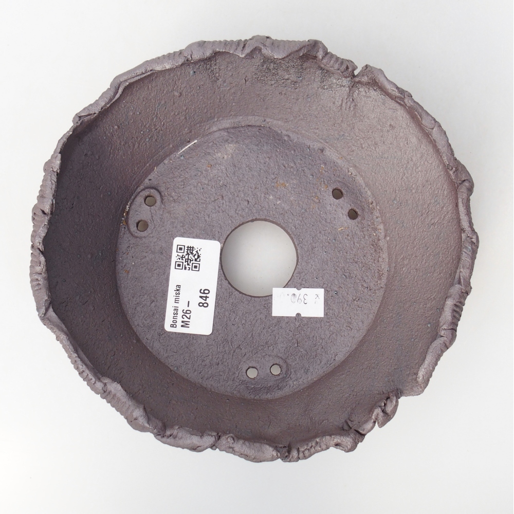 Bonsaischale aus Keramik 17 x 16 x 6 cm, metallfarben