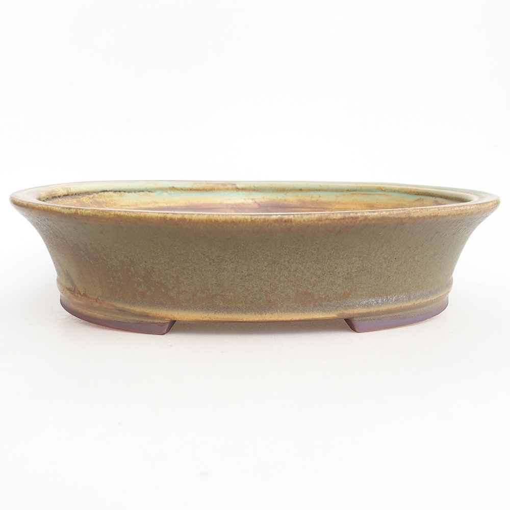 Bonsaischale aus Keramik 28 x 25 x 6,5 cm, grün