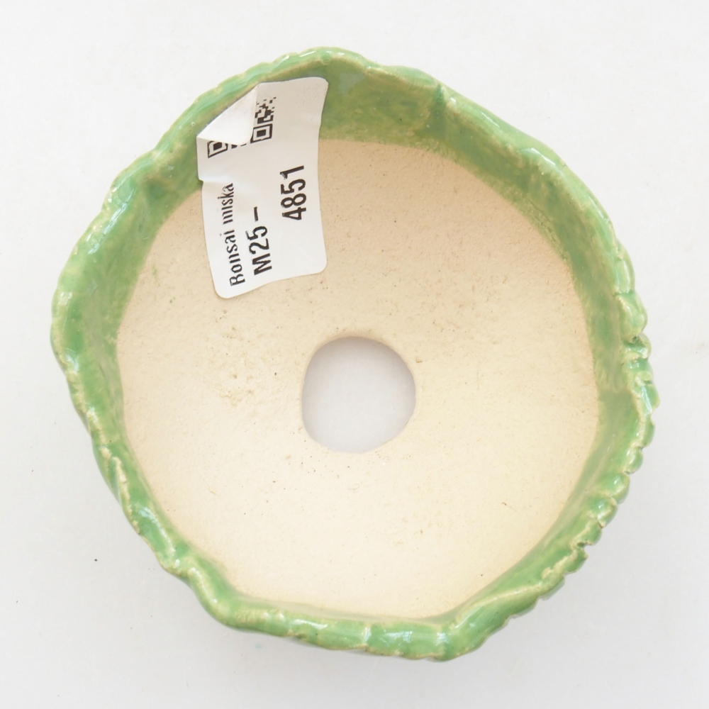 Keramikschale 7,5 x 7 x 4,5 cm, Farbe grün