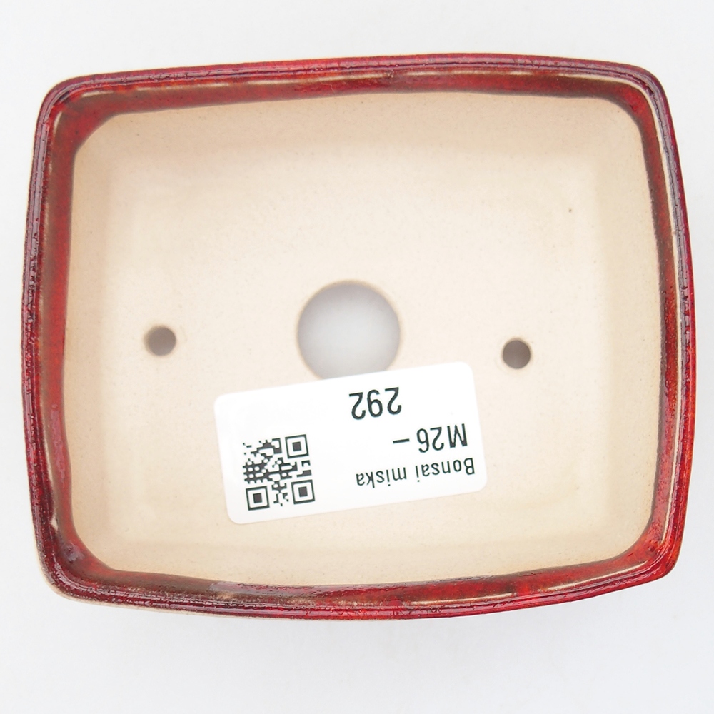 Mini-Bonsaischale 9 x 7,5 x 3,5 cm, Farbe rot