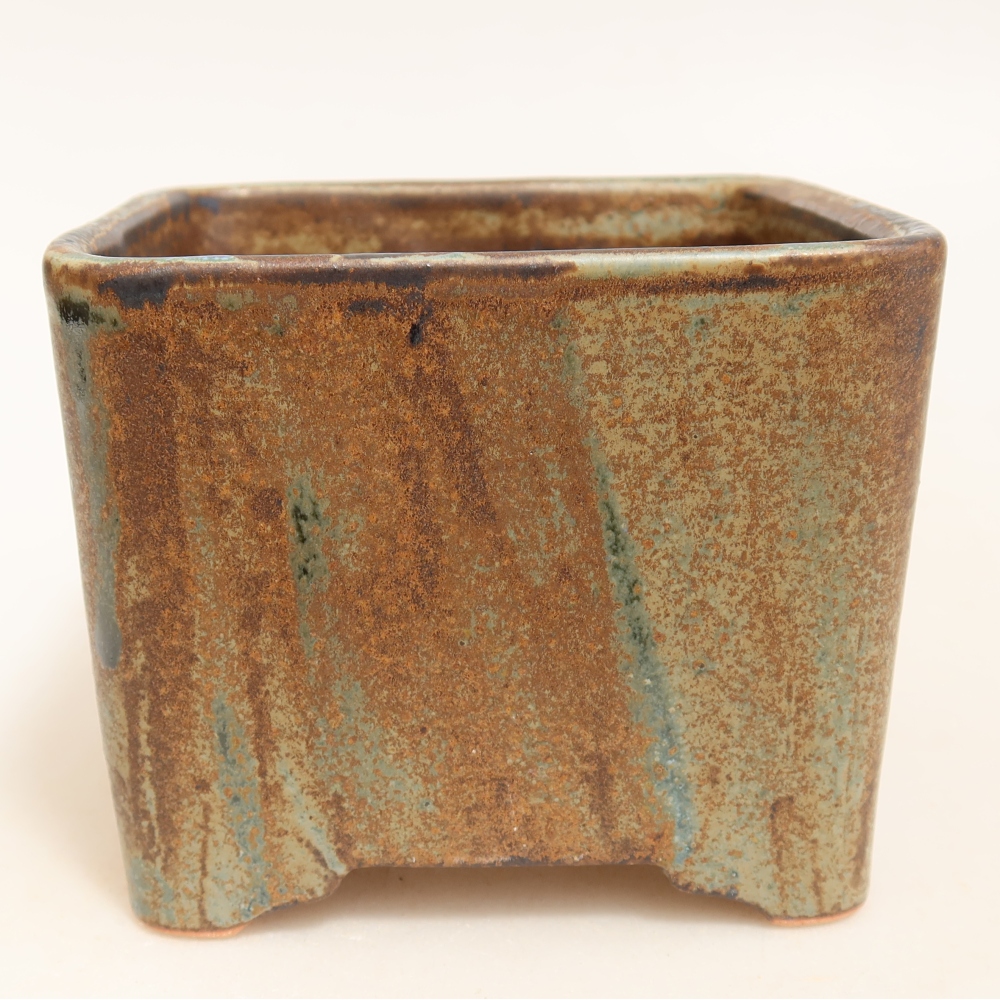 Keramik-Bonsai-Schale 10 x 10 x 8,5 cm, Farbe: braun