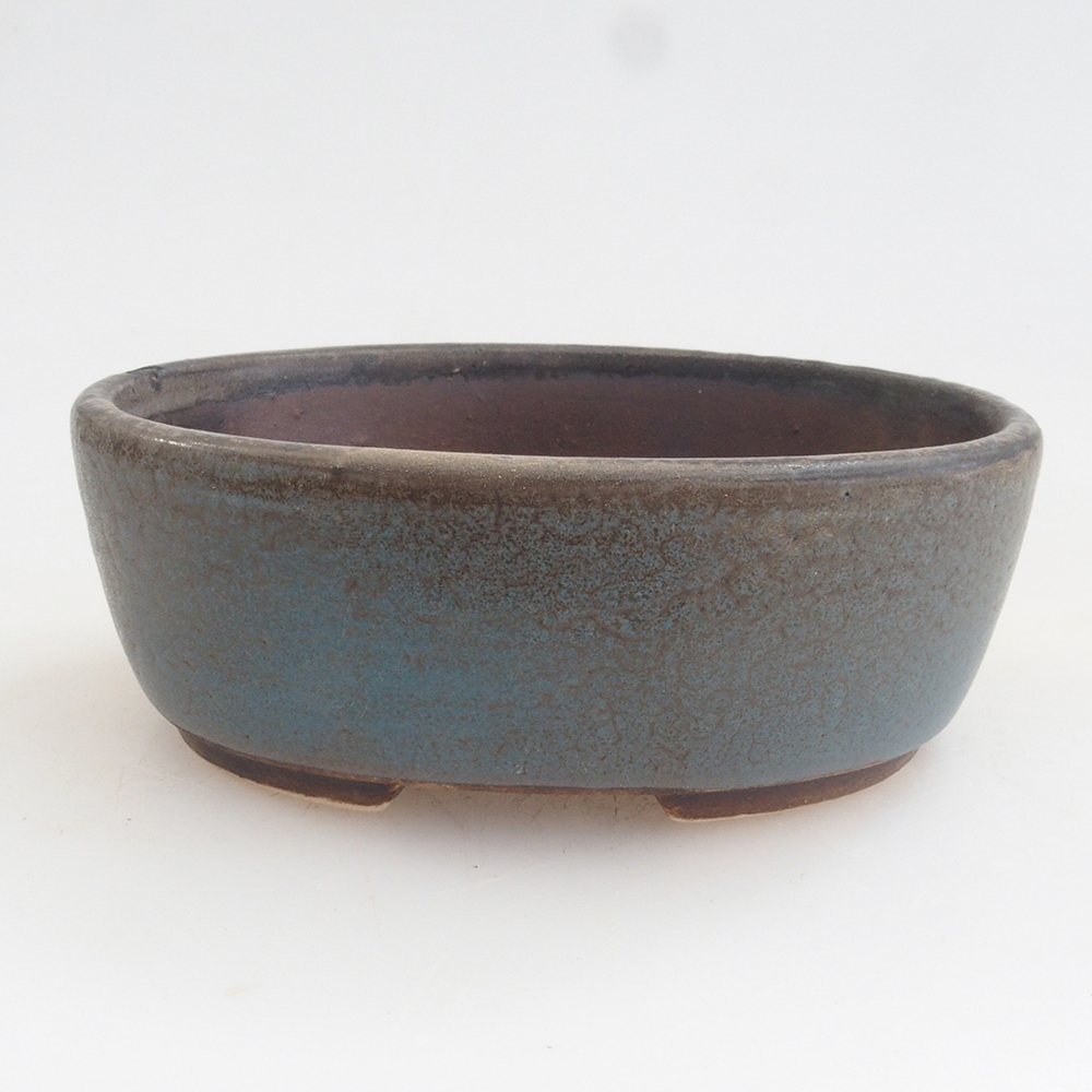 Bonsaischale aus Keramik 9,5 x 8 x 3 cm, Farbe blau