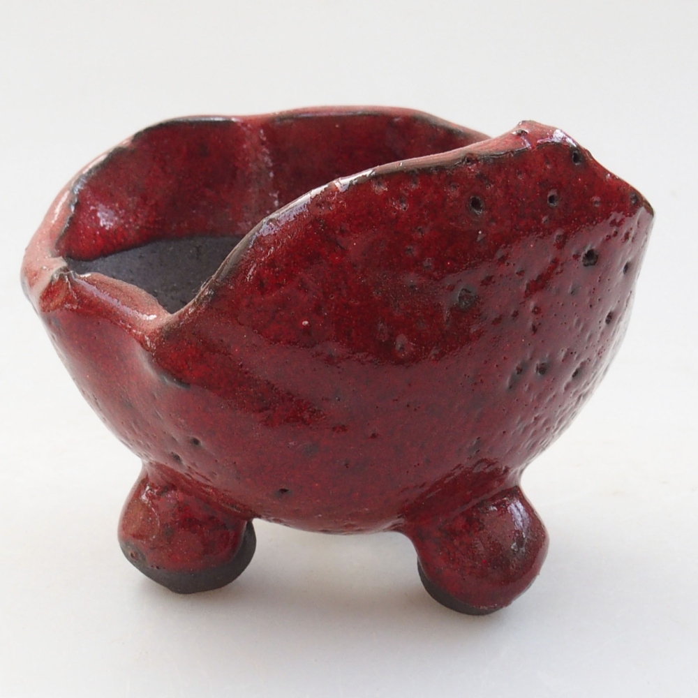 Keramikschale 8 x 7 x 6 cm, Farbe rot