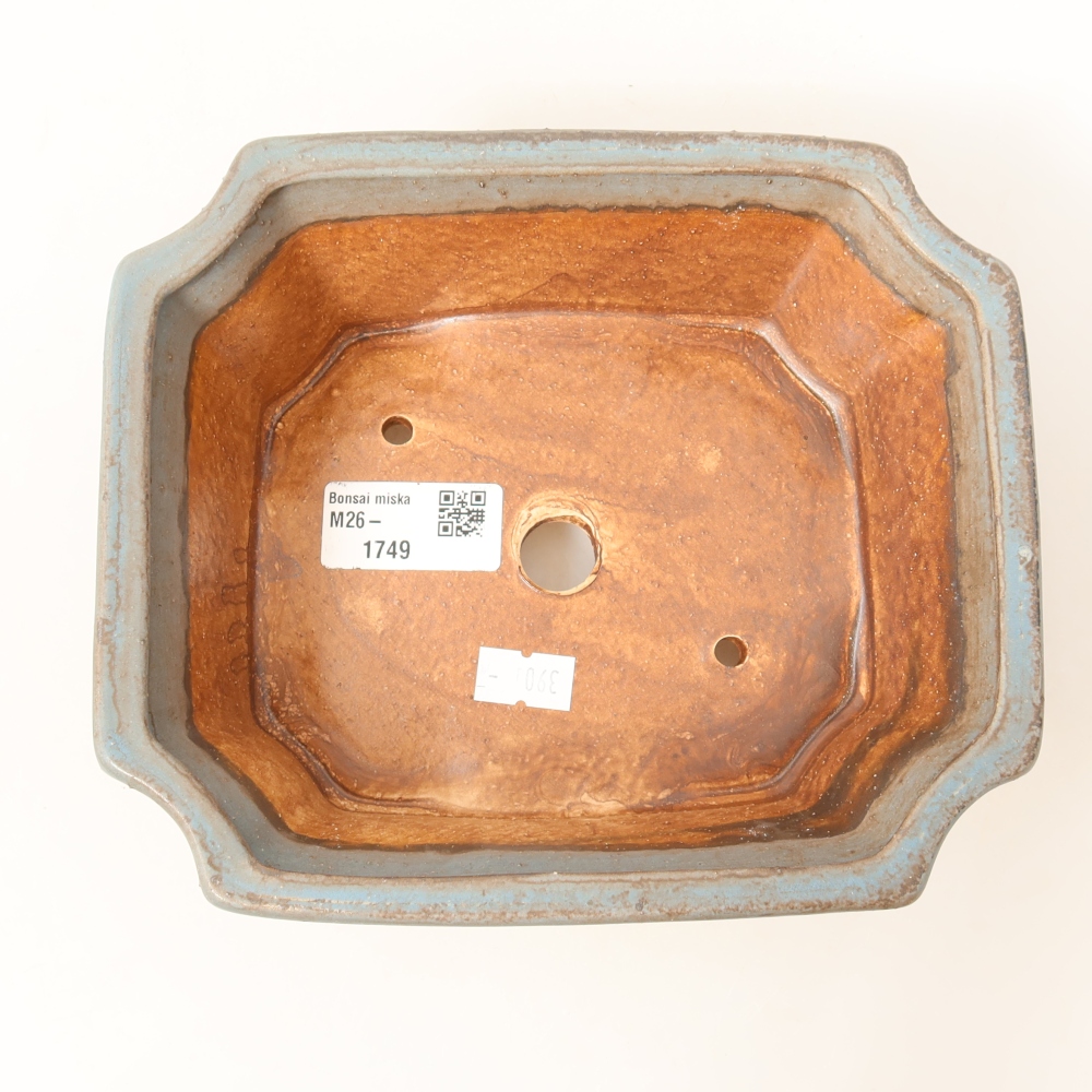 Bonsai-Schale aus Keramik, 18 x 15 x 6 cm, Farbe: Blau