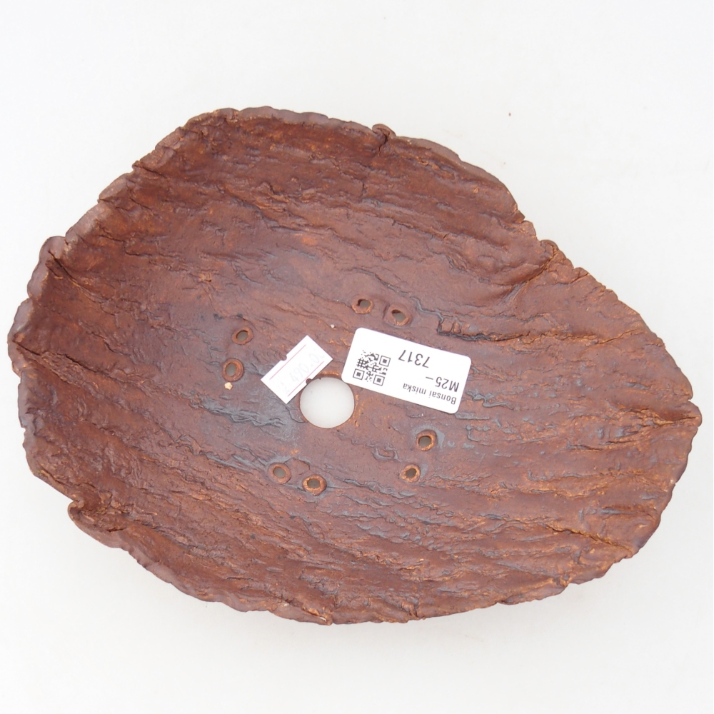 Keramikschale 20 x 15 x 6 cm , Farbe braun