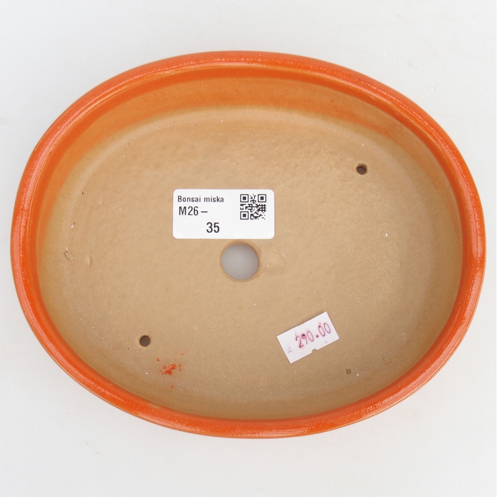 Bonsaischale aus Keramik 17 x 14 x 4 cm, orange