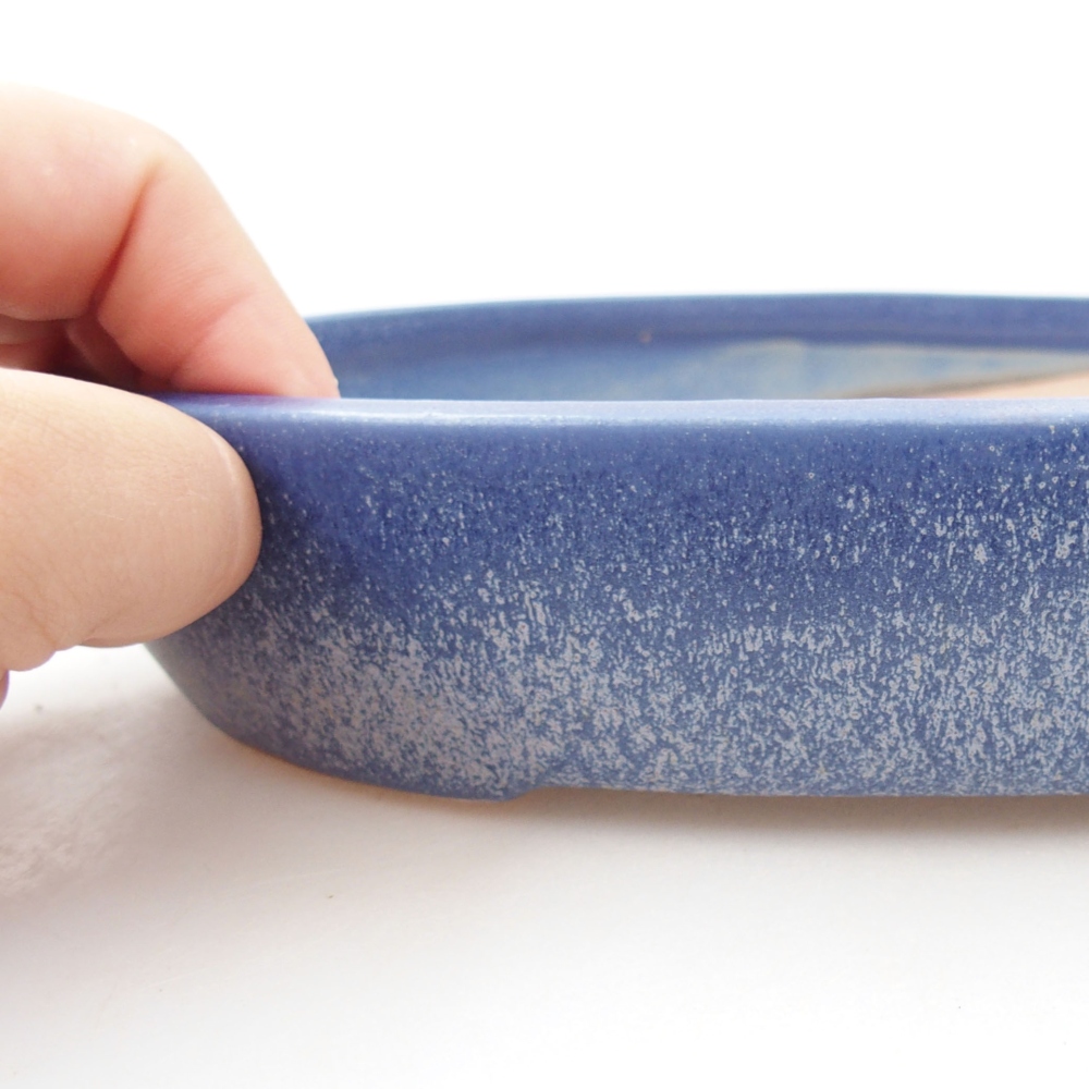 Keramik-Bonsaischale 22 x 16,5 x 4 cm, Farbe blau