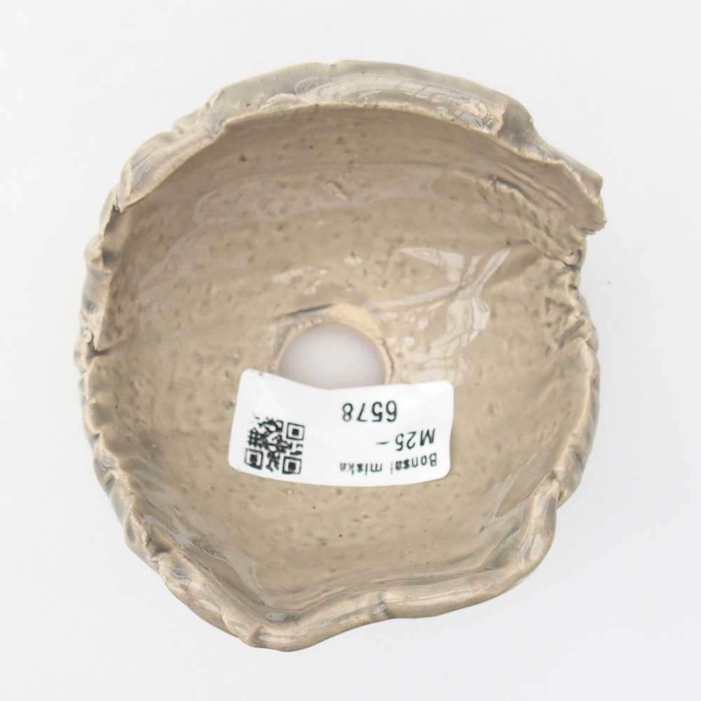 Keramische Schale 8,5 x 8,5 x 6 cm , Farbe beige