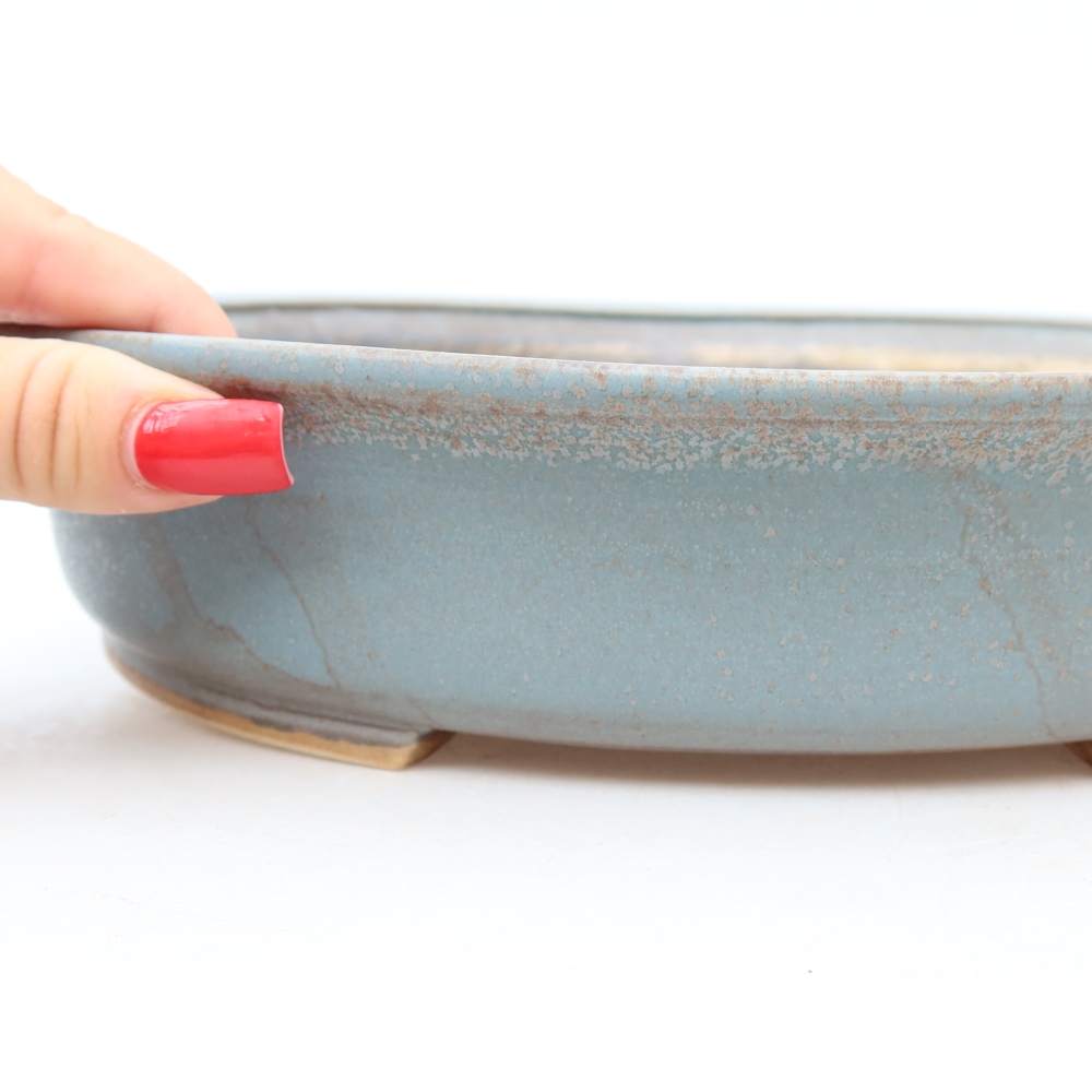 Keramik-Bonsai-Schale 27 x 24 x 5,5 cm, Farbe: Blau