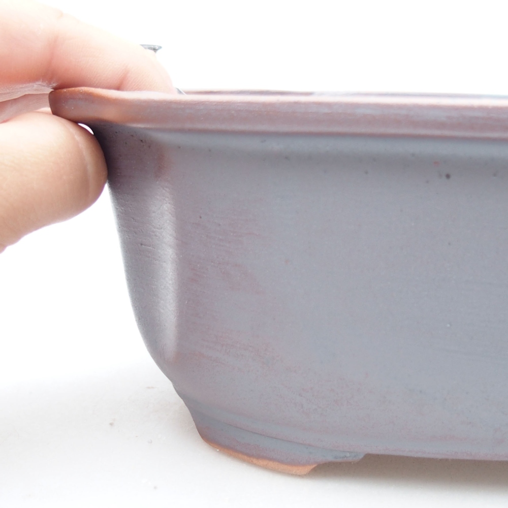 Keramik-Bonsaischale 22,5 x 17,5 x 7,5 cm, Farbe metallische