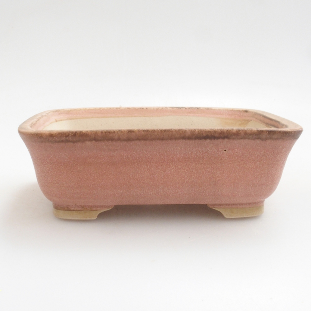 Bonsaischale aus Keramik 14,5 x 12 x 4,5 cm, Farbe rosa