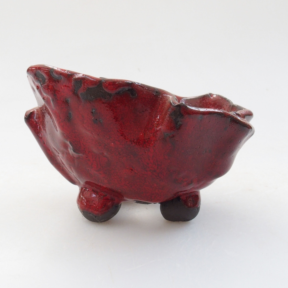 Keramikschale 8,5 x 8 x 6 cm, Farbe rot