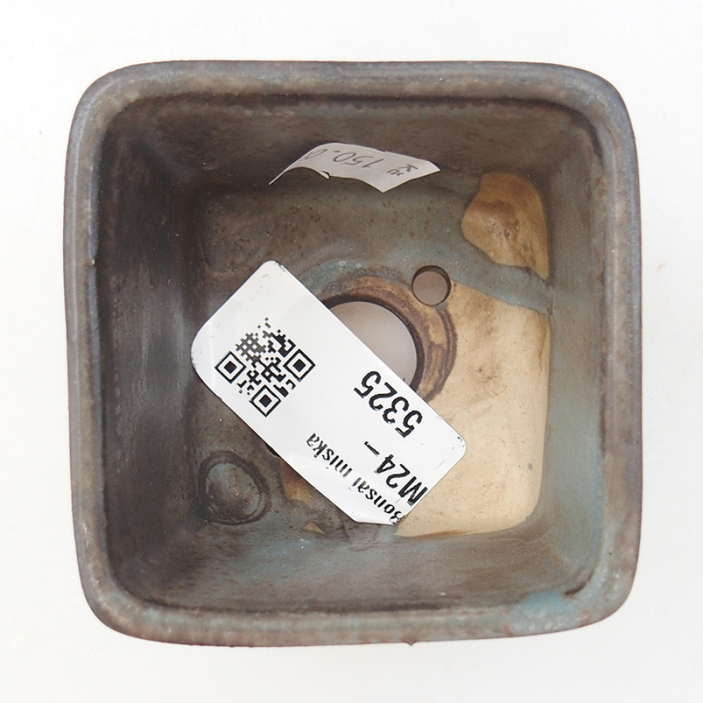 Bonsaischale aus Keramik 6 x 6 x 4,5 cm,  Farbe blau