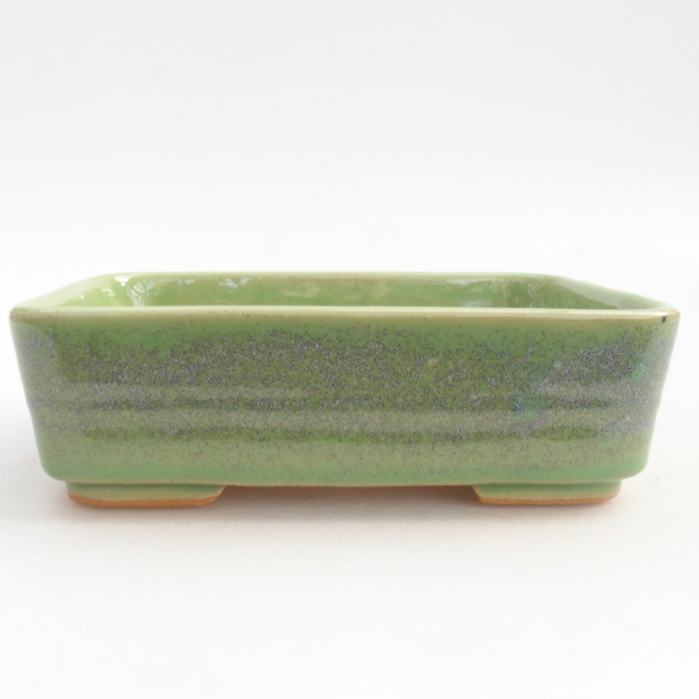 Bonsaischale aus Keramik 14,5 x 10,5 x 4,5 cm, grün