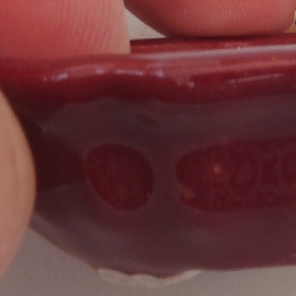 Mini-Bonsaischale 5 x 5 x 1,5 cm, Farbe Burgunder