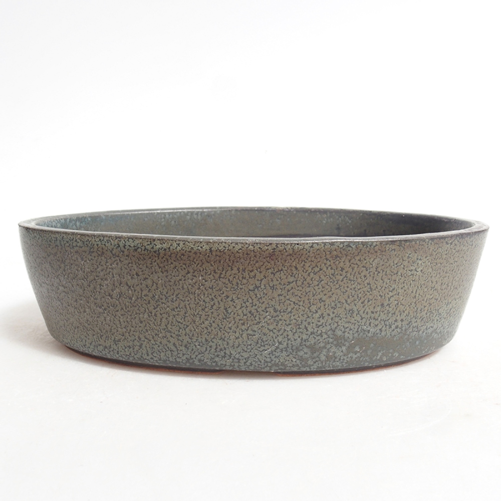 Keramik-Bonsaischale 16,5 x 11 x 4 cm, Farbe grau