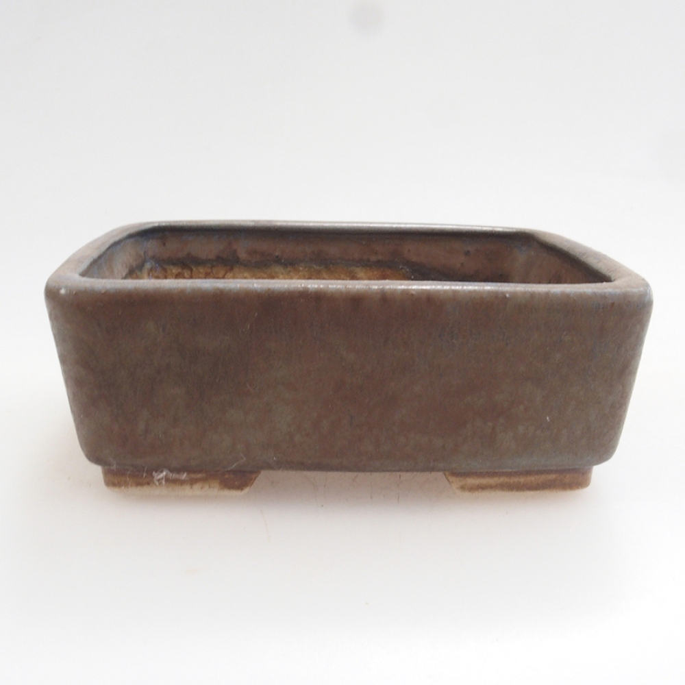 Bonsaischale aus Keramik 9,5 x 8 x 3,5 cm, Farbe braun