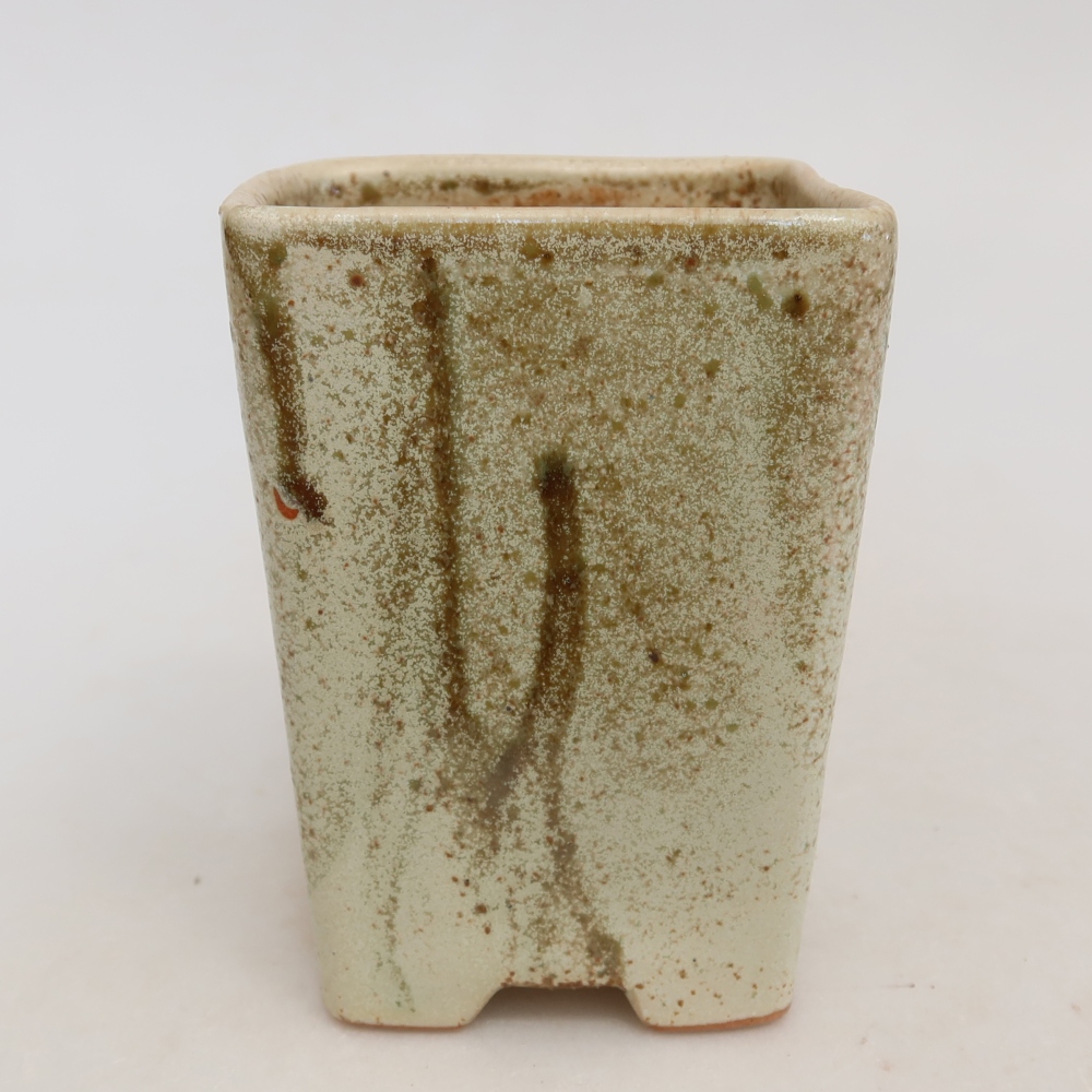 Keramik-Bonsai-Schale 7,5 x 7,5 x 11 cm, Farbe: Beige