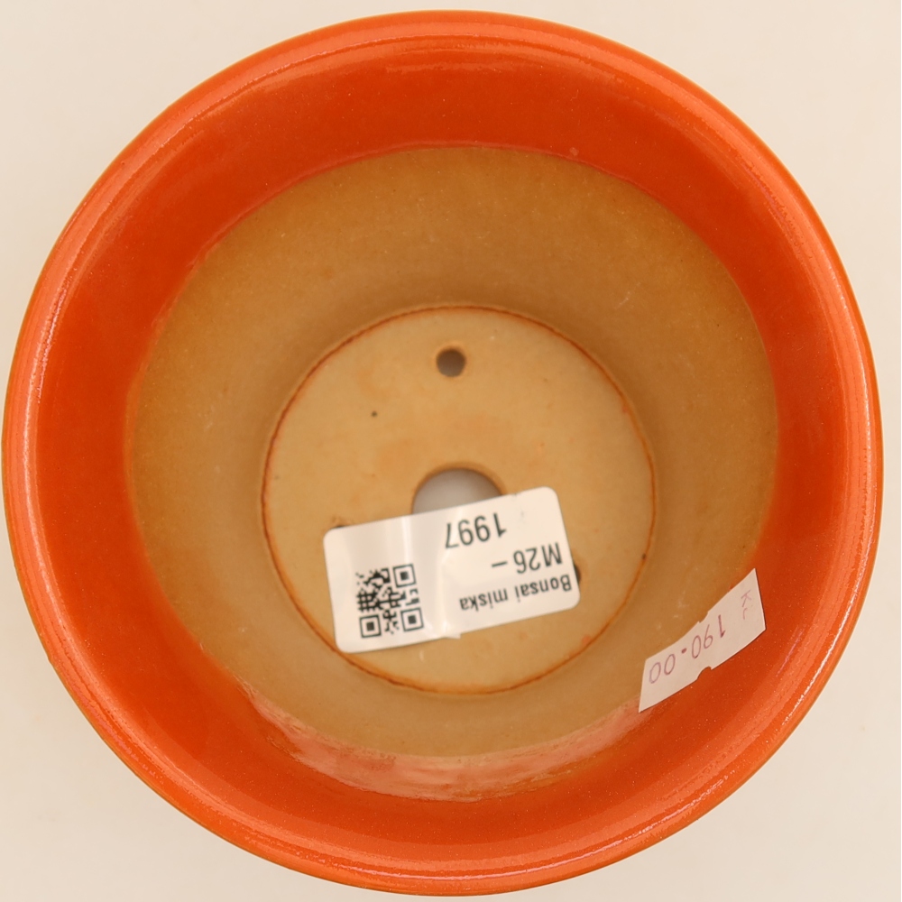 Keramik-Bonsai-Schale 11 x 11 x 7 cm, Farbe: Orange
