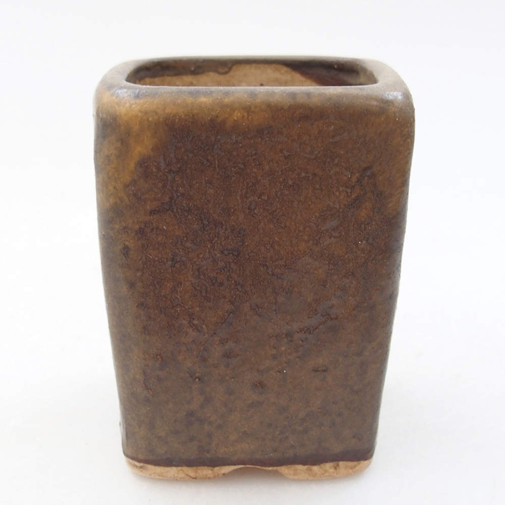 Bonsaischale aus Keramik 5 x 5 x 6,5 cm,  Farbe braun