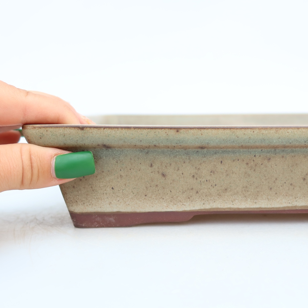 Keramikschale  26 x 19,5 x 5,5 cm, Farbe: Beige