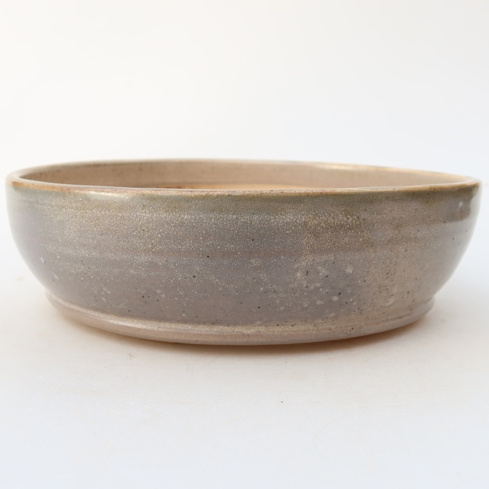 Keramik-Bonsai-Schale 19 x 19 x 5,5 cm, Farbe: Beige