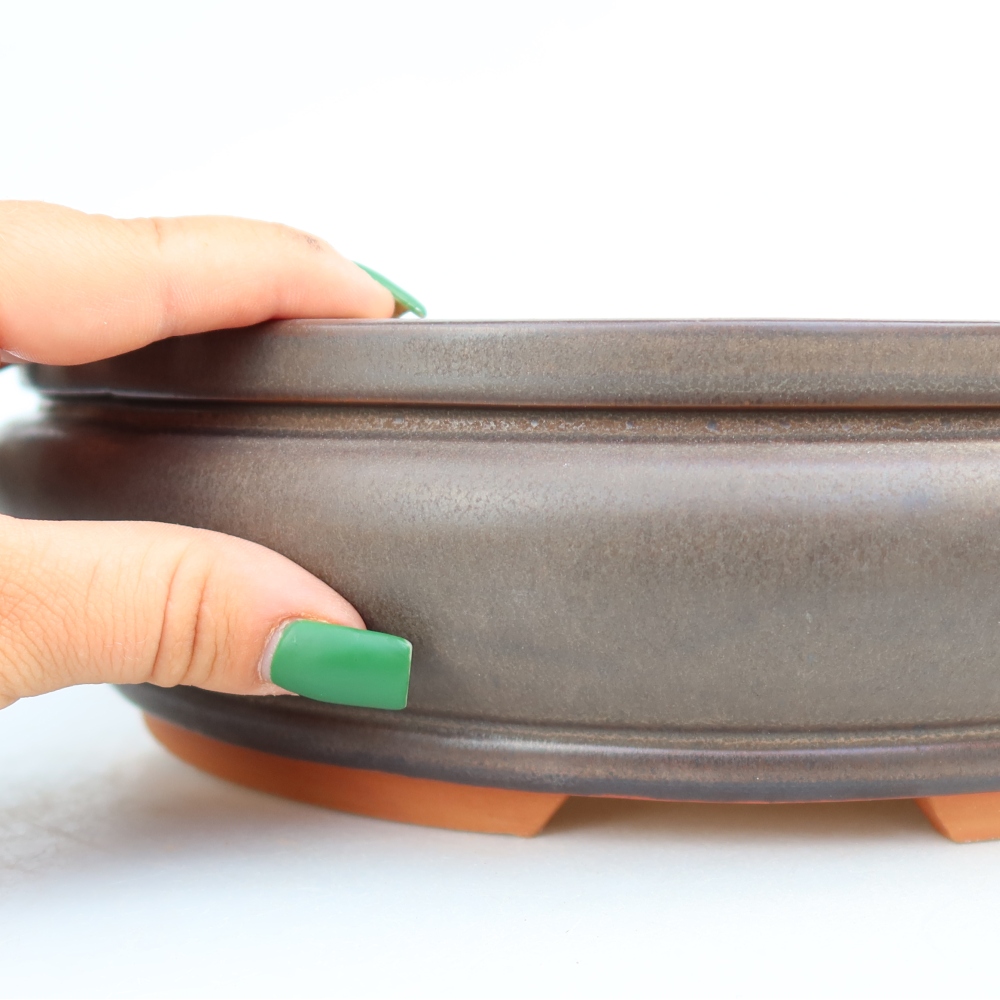 Keramikschale  27 x 27 x 7,5 cm, Farbe: Braun