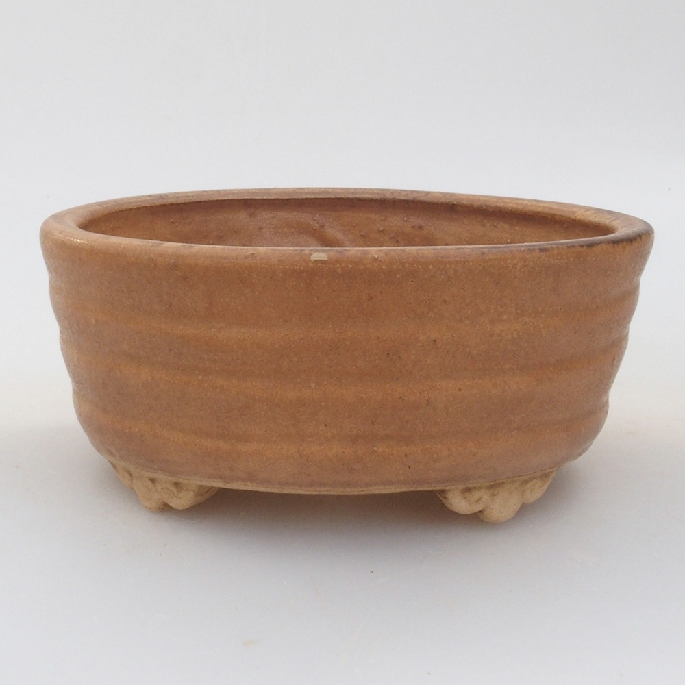 Bonsaischale aus Keramik 10,5 x 9 x 4 cm, Farbe braun