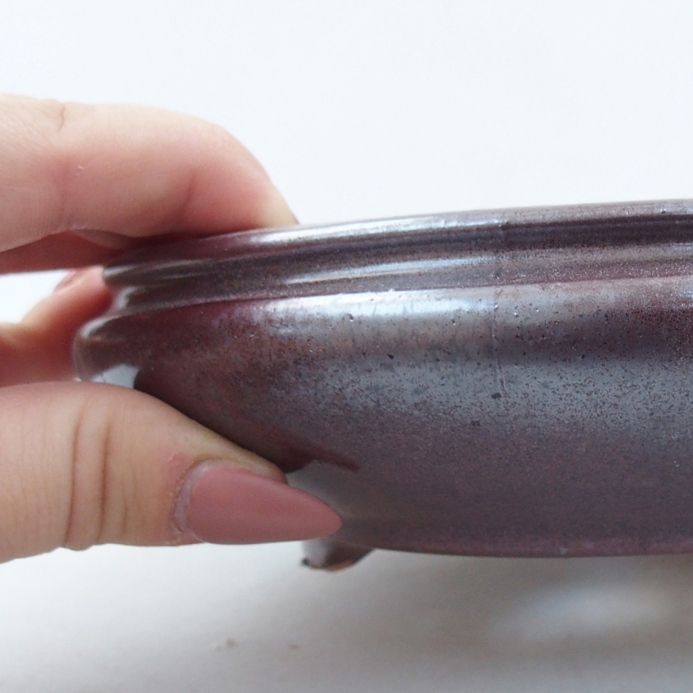 Bonsaischale aus Keramik 15 x 15 x 5 cm, braun