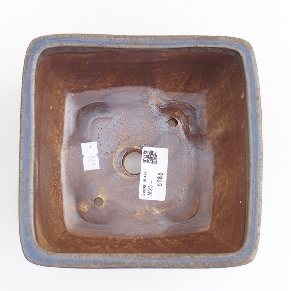 Bonsaischale aus Keramik 16 x 16 x 9 cm,  Farbe blau
