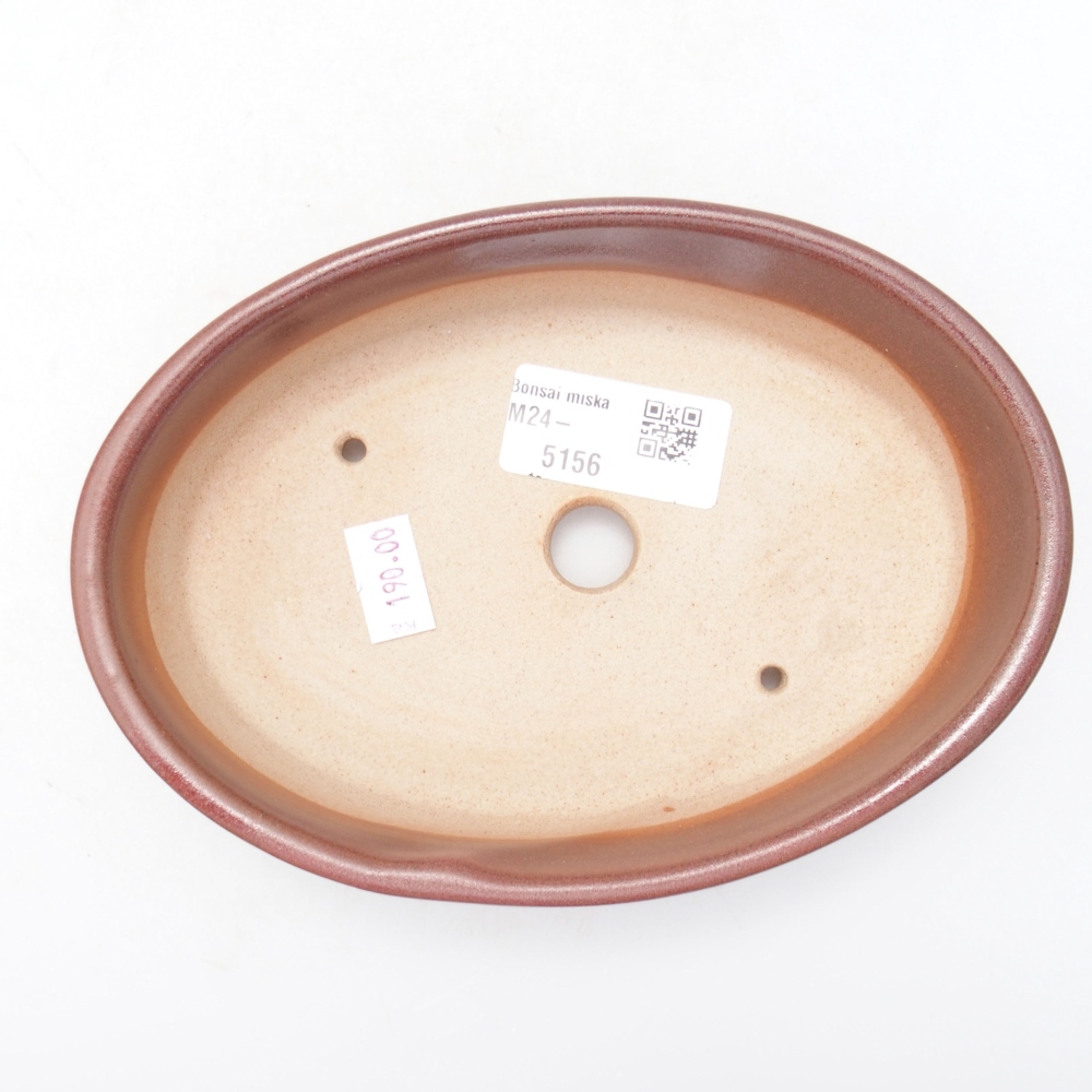 Keramik-Bonsaischale  16 x 11,5 x 4 cm, Farbe Burgunder