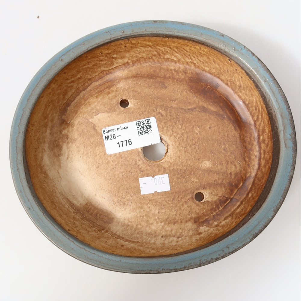 Bonsaischale aus Keramik 18,5 x 16,5 x 4,5 cm, Farbe blau
