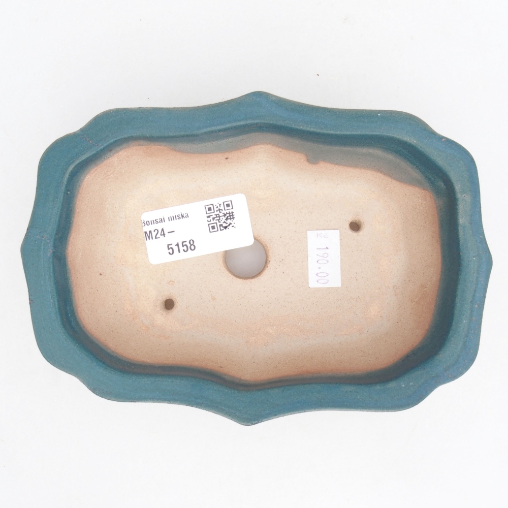 Keramik-Bonsaischale  15,5 x 11,5 x 4,5 cm, Farbe blau