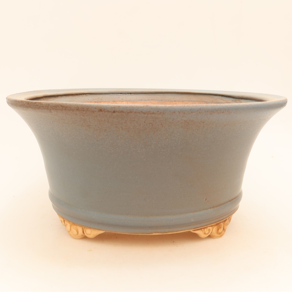 Keramik-Bonsai-Schale 24,5 x 24,5 x 11 cm, Farbe: Blau