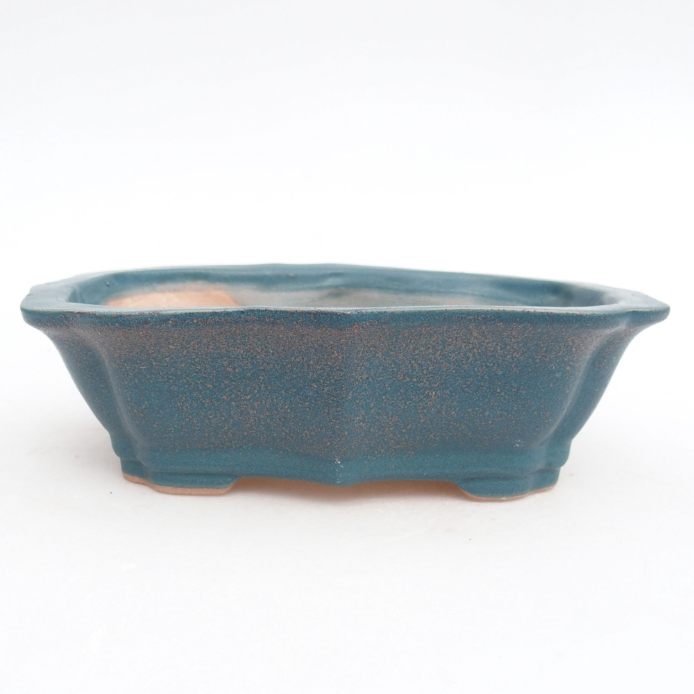 Keramik-Bonsaischale  15,5 x 11,5 x 4,5 cm, Farbe blau