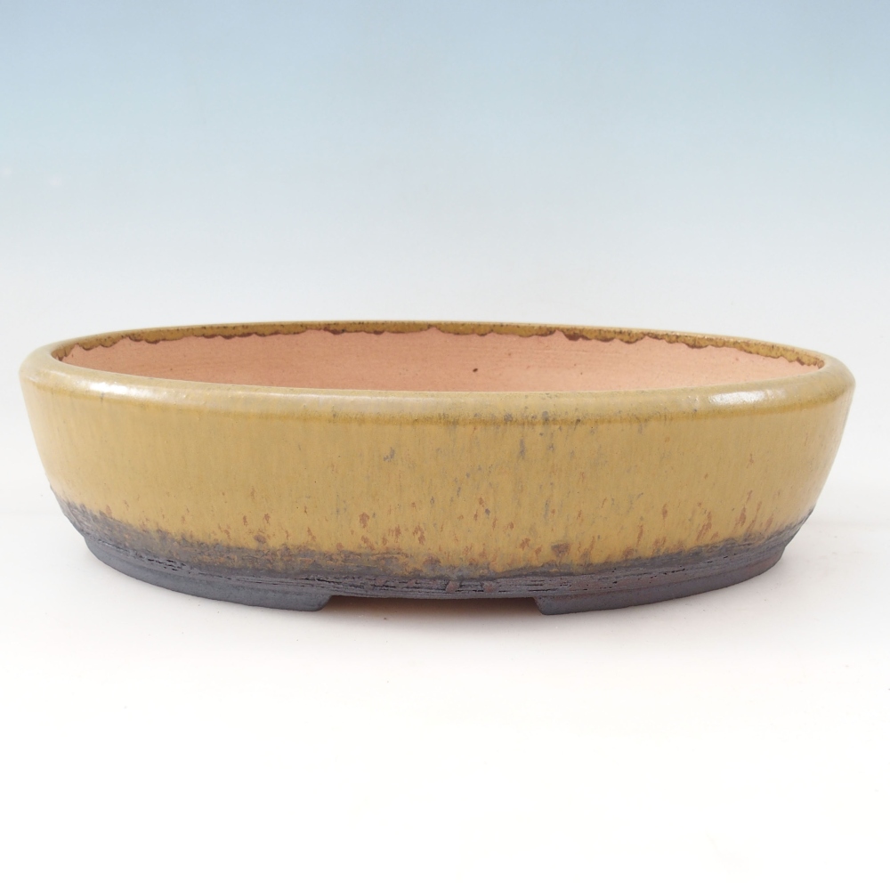 Bonsaischale 32 x 25 x 7,5 cm , Farbe gelb