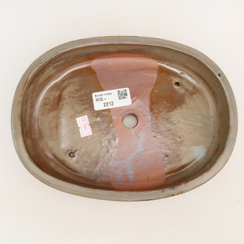 Keramik-Bonsai-Schale 22 x 17 x 4 cm, Farbe: braun-blau