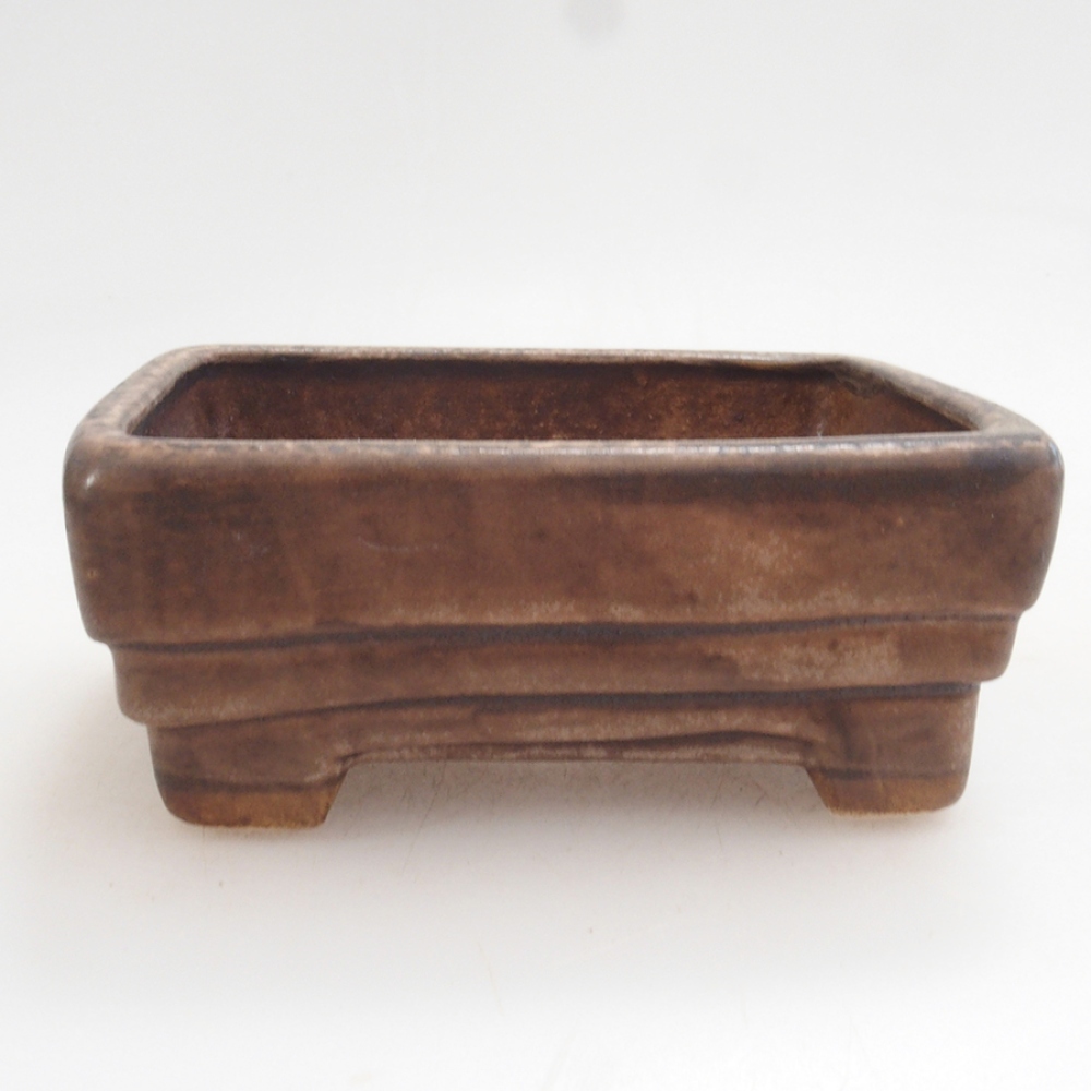 Bonsaischale aus Keramik 9 x 7,5 x 3,5 cm, Farbe braun