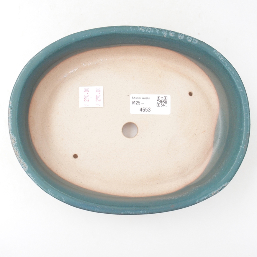 Keramik-Bonsaischale 21,5 x 16,5 x 5 cm, Farbe blau