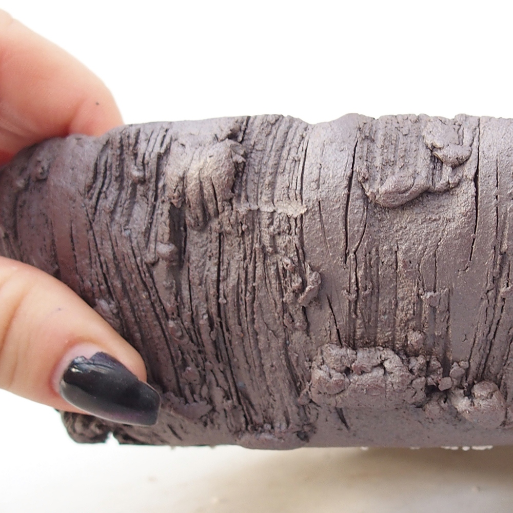 Bonsaischale aus Keramik 17 x 17 x 5,5 cm, metallfarben