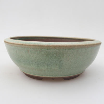 Bonsaischale aus Keramik 16 x 16 x 5,5 cm, Farbe grün - 1